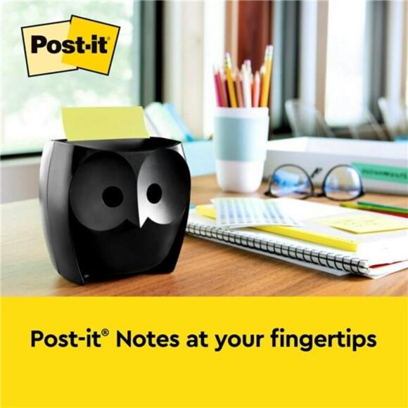 Post-it Owl Note Dispenser, includes 1 Pad of Post-it in Super Sticky Dispenser - Picture 3 of 7